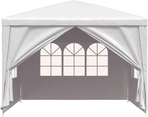 Miniatura 8 de vidaXL Tienda de campaña para fiestas al aire libre, 9 pies 10 pulgadas x 9 pies 10 pulgadas, resistente a los rayos UV y al agua, carpa de jardín