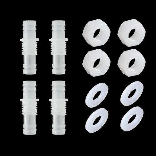 Miniatura 10 de Feelers Púa de manguera de 1/2 pulgada a granel, accesorio de púas hexagonales, adaptador de plástico, empalmador de unión con junta
