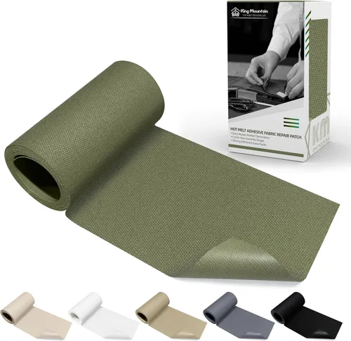 Miniatura 56 de KING MOUNTAIN Parche de lona para planchar, 3"×60", parche de reparación de tela de algodón 100% impermeable, utilizado para varios sofás, tiendas