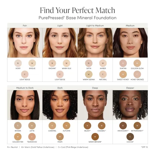 Miniatura 15 de Jane Iredale PurePressed Base Polvo Mineral de Maquillaje de Repuesto o Juego de Compacto Rellenable Polvo Prensado Semi Mate con SPF Sin Talco
