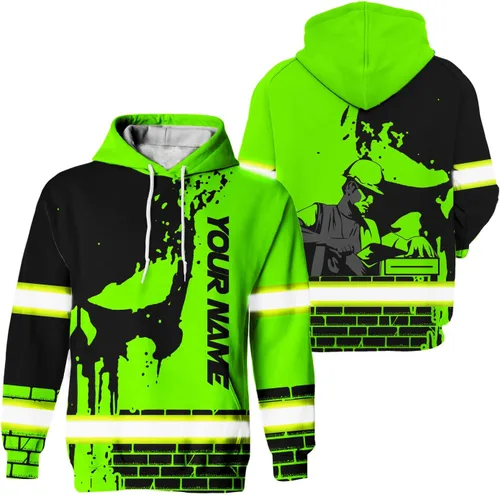 Miniatura 22 de Sudadera con capucha de alta visibilidad para hombre, ropa de trabajo de seguridad Hi Vis con diseño reflectante