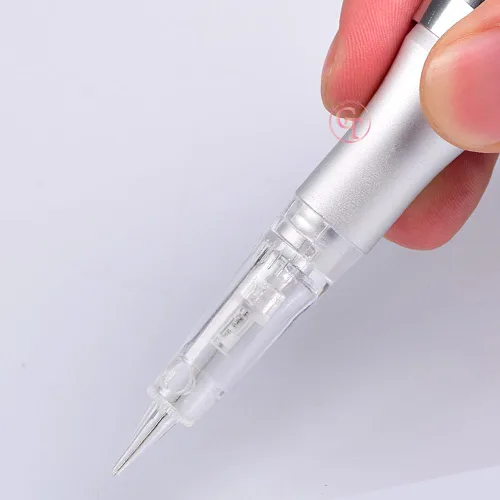 Miniatura 8 de Cartucho de agujas de maquillaje permanente para máquina de tatuaje Eyliner de cejas 1P 3P 5P 5F 7F para sombra de cejas en polvo degradado