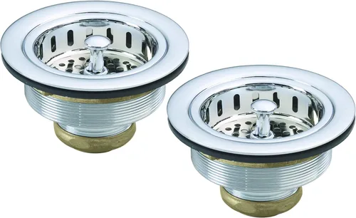 Miniatura 20 de Westbrass D214-05 - Colador grande para fregadero de cocina estilo poste de 3-1/2 pulgadas, níquel pulido