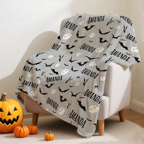 Miniatura 12 de Manta de murciélago de Halloween para bebé, regalo súper suave, manta acogedora para recién nacido, manta de recepción para bebé, manta para cuna