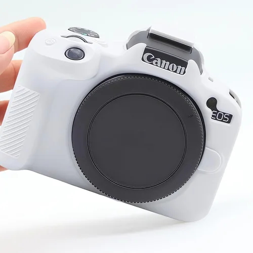 Miniatura 6 de EOS R50 - Funda protectora de silicona suave para cámara Canon EOS R50 EOSR50 Vlogging Camer, viene con 2 protectores de pantalla y 1 correa