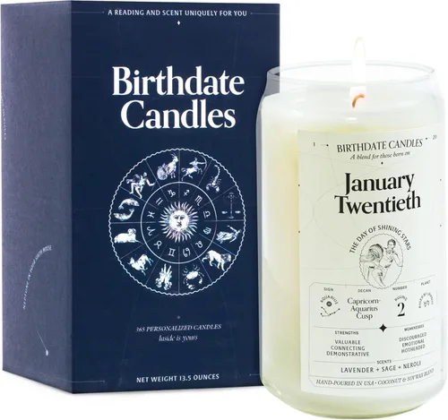 Miniatura 140 de Velas con fecha de nacimiento, 28 de octubre, velas perfumadas del zodiaco de Escorpio, regalo de cumpleaños, aroma a bergamota, canela y caoba