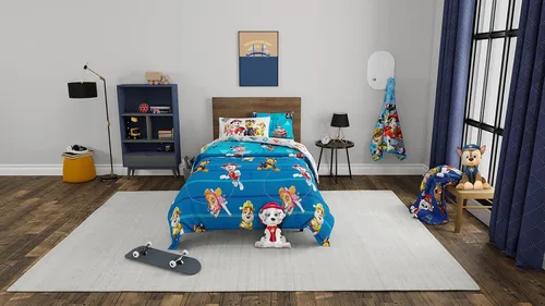 Miniatura 5 de Paw Patrol Ropa de Cama para Niños Edredón y Juego de Sábanas Súper Suave con Funda, 5 Piezas Tamaño Twin