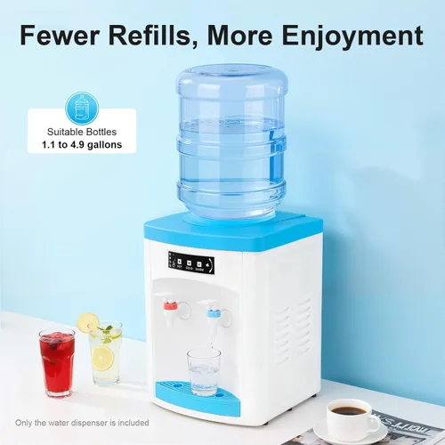 Miniatura 4 de mignonnememe Dispensador de enfriador de agua con carga superior, dispensador de agua fría y caliente, enfriador de agua para encimera, capacidad
