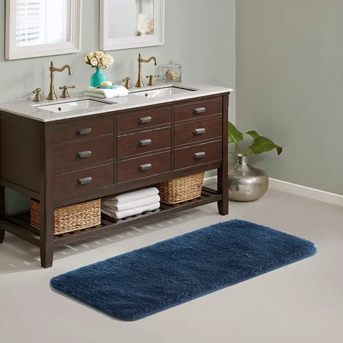 Miniatura 16 de Suchtale - Alfombra de baño antideslizante, tapete de baño de microfibra suave, absorbente de agua, peluda, lavable a máquina, para regadera, 16 x