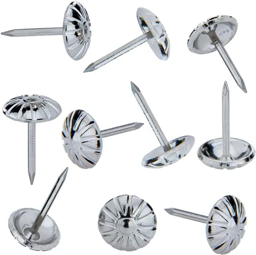 Miniatura 8 de Tachuelas de tapicería para muebles, clavos de tapicería vintage de 3/4 pulgadas, 100 tachuelas de muebles resistentes para tapicería, clavos