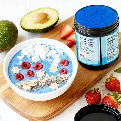 Miniatura 4 de Blue Spirulina en polvo de 2.16 onzas, 60 porciones de colorante azul natural para hornear, bebidas y batidos, suplemento superalimenticio de Azul
