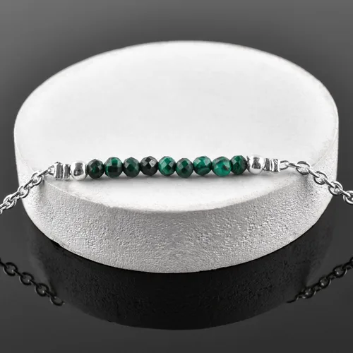 Miniatura 20 de YANARA Pulsera de tobillo para mujer, piedra de nacimiento natural, cuentas de piedras preciosas, tobillera delicada hecha a mano de 9 pulgadas +