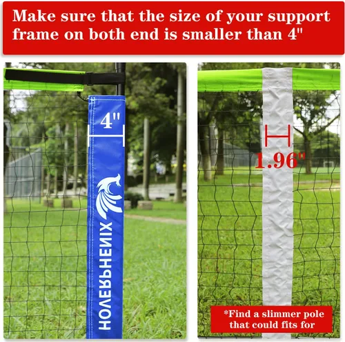 Miniatura 4 de Red de repuesto para pickleball de 22 x 3 pies para interiores o exteriores, se adapta a la mayoría de marcos de bolas de pepinillo independientes