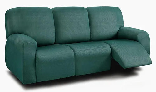 Miniatura 45 de ULTICOR Fundas para Sofá Reclinable de 8 Piezas, Fundas Elásticas de Hilo Teñido para Sofá Reclinable de 3 Cojines, Fundas Deslizables para Sofá