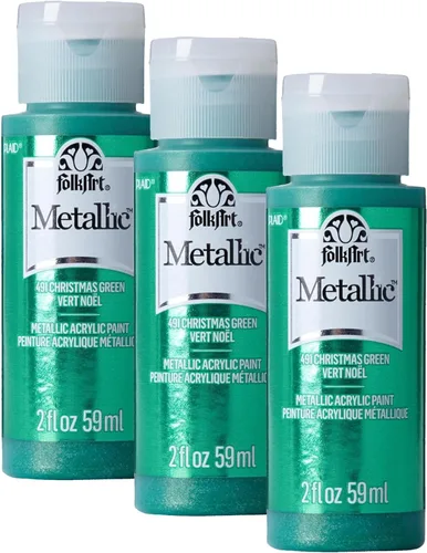 Miniatura 25 de FolkArt Pintura Acrílica Metálica para Manualidades, Fucsia Chispeante 60 ml Pintura Premium con Acabado Metálico, Perfecta para Aplicar Fácilmente
