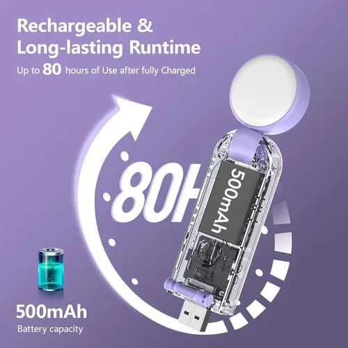 Miniatura 7 de VAVOFO - Luz de lectura recargable USB con clip, bloqueo de luz azul, luz de lectura con marcador de ámbar para gusanos de libros con cuidado