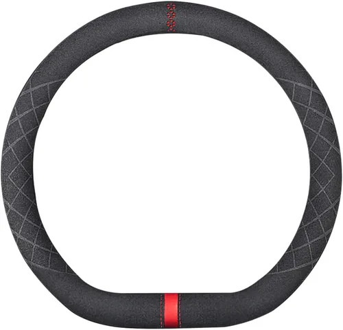 Miniatura 13 de Funda de volante de ante K LAKEY, compatible con Dodge Avenger Grand Caravan Challenger Charger, cubierta de volante deportiva antideslizante