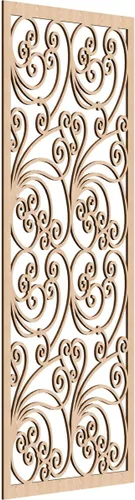 Miniatura 145 de 9 3/8"W x 24 3/8"H x 1/4"T Marilla Decorativos Paneles de Pared de Madera Calado, Abedul