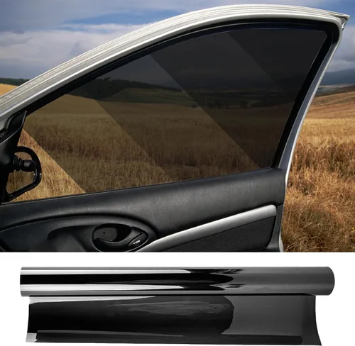 Miniatura 10 de Película de tinte para ventana de automóvil 5% VLT, 20 pulgadas x 15 pies UVR 99% bloqueo de calor y UV, resistente a los arañazos, señal sin
