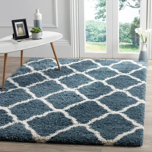 Miniatura 34 de SAFAVIEH Hudson Shag Collection - Alfombra extragrande de 11 x 15 pies, diseño de enrejado, no desprende pelusa y de fácil cuidado, 2 pulgadas