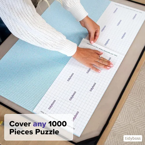 Miniatura 4 de Paquete de 6 hojas de ahorro de rompecabezas Puzzle Keeper conserva 1,000 piezas rompecabezas de hasta 24 x 30 pulgadas Pegamento y marco