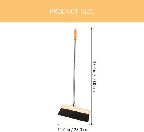 Miniatura 3 de Uonlytech Escoba de piso Escoba de servicio pesado Escoba de cocina Escoba de madera Barredora de madera Escoba para el hogar Cepillo de barrido