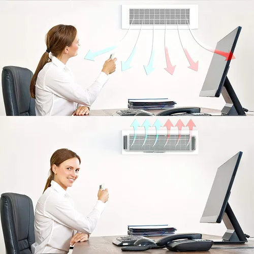 Miniatura 5 de Home Intuition Deflector de calor y aire magnético ajustable para rejillas de ventilación, pared lateral y techo