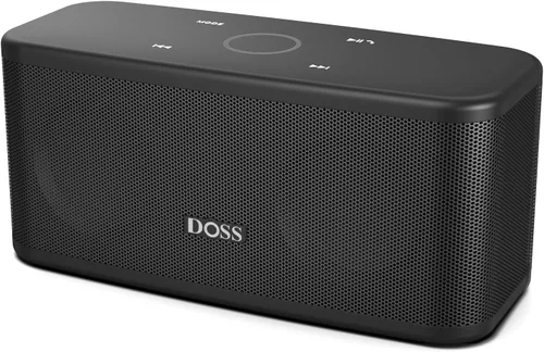 DOSS SoundBox Plus Altavoz Bluetooth con Sonido Superior, Bluetooth 5.0, Emparejamiento Estéreo Inalámbrico, Micrófono Incorporado, 20H de