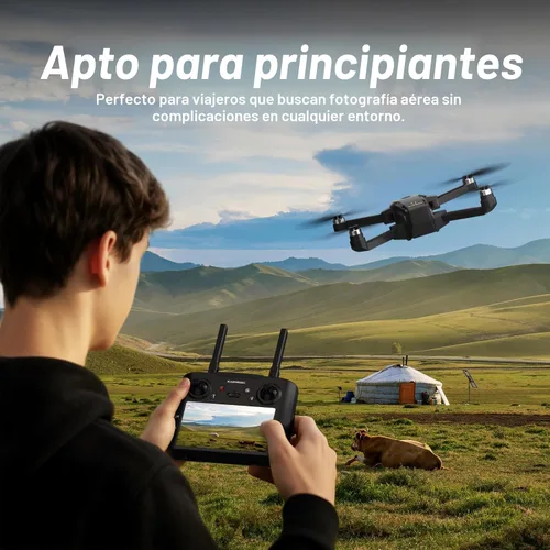 Miniatura 5 de Drone GPS FPV con cámara EIS para adultos, pantalla LCD de 4.5 pulgadas en el controlador, pista al con GPS profesional, sígueme, retorno Gris