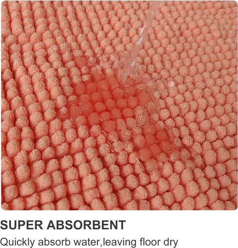 Miniatura 5 de Civkor Alfombra de baño, cómoda alfombra de baño de felpilla antideslizante, con pelusa suave y absorbente, lavable a máquina, alfombra de baño