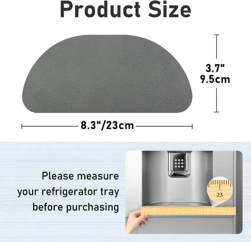 Miniatura 3 de LOPNUR Bandeja de Goteo para Refrigerador Paquete de 2: Atrapador de Goteo Recortable para Refrigerador, Tapete de Goteo para Dispensador de Agua