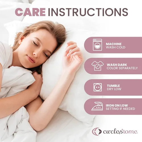 Miniatura 8 de CirclesHome Juego de 12 protectores de almohada estándar con cremallera, 100% algodón, transpirables, protegen las almohadas de la suciedad, el 1