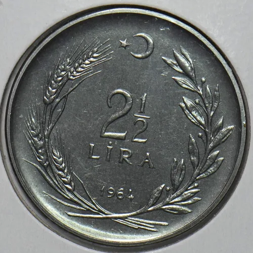 Miniatura 2 de Collectible Coin Turkey 1964 2 1/2 Lira 195779