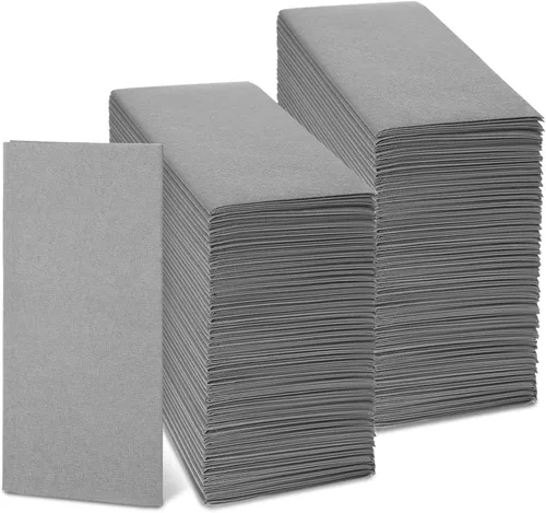 Miniatura 9 de Jeyiour 150 servilletas de cena de color azul polvoriento, toallas desechables de estilo bohemio de 16 x 16 pulgadas, toallas de mano de papel