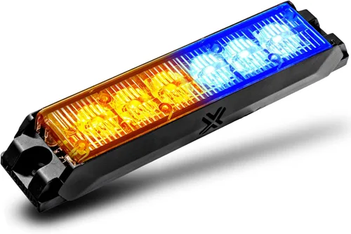 Miniatura 29 de LAMPHUS NanoFlare - Luz de advertencia estroboscópica de 5 pulgadas y 6 W, color blanco ámbar, luz de advertencia estroboscópica para parrilla