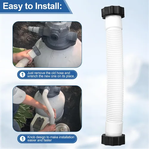 Miniatura 6 de 11388 Manguera de bomba de filtro de arena para piscina para filtro de arena Intex, reemplazo de manguera de bomba de piscina de 1.5 pulgadas