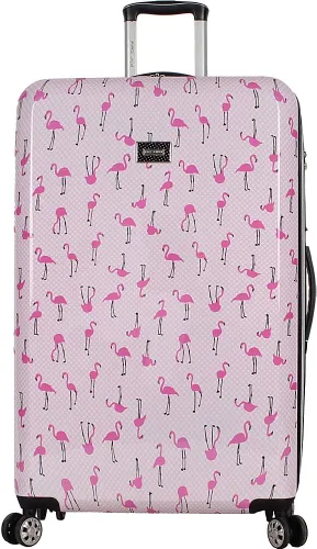 Miniatura 3 de Betsey Johnson Maleta rígida de equipaje de 3 piezas con ruedas giratorias 20 pulgadas 26 pulgadas 30 pulgadas talla única puntal flamenco Puntal