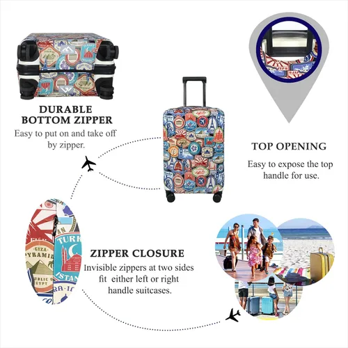 Miniatura 3 de Explore Land - Funda protectora para equipaje de viaje, protector de maleta, se adapta a maletas de 18-32 pulgadas