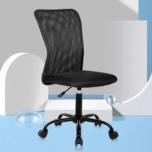 Miniatura 7 de Silla de oficina en casa, silla ergonómica de escritorio con respaldo medio, silla de computadora moderna de altura ajustable, silla giratoria