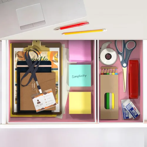 Miniatura 6 de Simple Houseware Organizador de Cajón de Ropa Interior para Lencería/Ropa Interior/Sostén/Bragas/Calcetines/Mameluco, Juego de 6, Rosa
