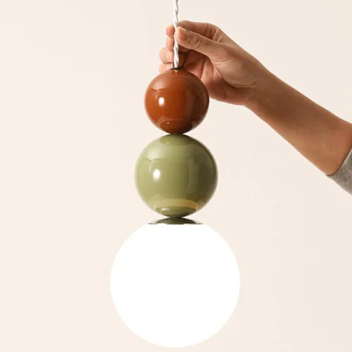Miniatura 7 de Lámpara colgante de techo estilo granja, lámpara colgante con pantalla de vidrio retro nórdico con cúpula de metal, lámpara de cable ajustable