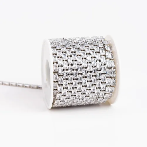 Miniatura 36 de KAOYOO 10 yardas de diamantes de imitación de circón de 0.079 pulgadas para manualidades de costura, decoración de bricolaje
