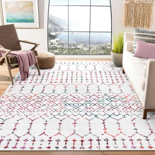 Miniatura 14 de Lahome Alfombras marroquíes para pasillos 2x8 Beige Alfombra de pasillo lavable antideslizante resistente a las manchas Alfombra de cocina