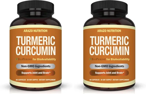 Miniatura 10 de Cúrcuma Curcumina con Bioperine 1300 mg con Black Pepper – Cápsulas de apoyo conjunto Suplementos nutricionales – 100% Herbal Tumeric Root