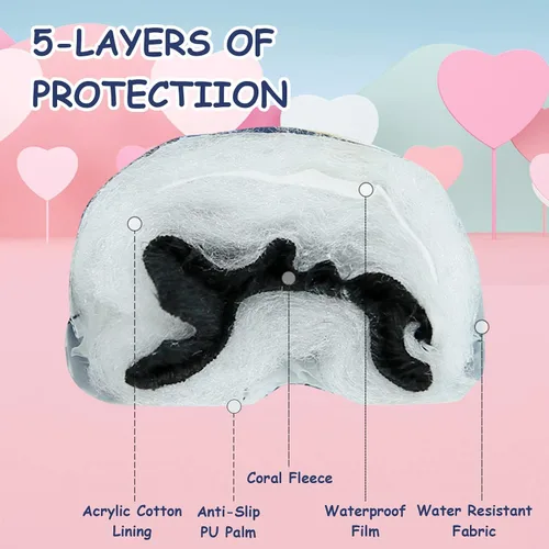 Miniatura 4 de Guantes de nieve para hombre y mujer, impermeables, para invierno, cálidos, para esquí, snowboard, guantes para mujer