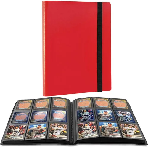 Miniatura 7 de Carpeta Portadora de Tarjetas Coleccionables, Álbum de Tarjetas Deportivas de 9 Bolsillos para TCG, MTG, Fútbol Americano, Baloncesto, Hockey y Verde
