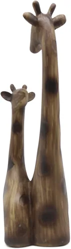 Miniatura 4 de Lukitas Estatua y escultura de jirafas, figura de jirafa para mamá y bebé, adornos decorativos creativos de escritorio, resina de 11 pulgadas