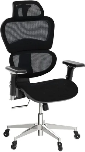 Miniatura 6 de Oline ErgoPro Silla de oficina ergonómica – Silla de escritorio con reposa-brazos ajustable en 4D, soporte lumbar 3D y ruedas delgadas – Silla