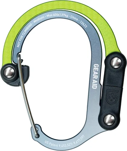 Miniatura 21 de GEAR AID HEROCLIP Mosquetón giratorio de 360° y gancho (mediano) para camping, mochila, maletas y organización de garaje Azul (Blue Steel)