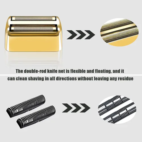 Miniatura 3 de BaBylissPRO Barberology Double FXFS2G - Cabezal de afeitar dorado (1 unidad, 1 hoja, macho, hombres adultos)